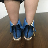 KYLETHOMASW  -  Blue  Shoes Buckle Gladiator Sandals Women Summer Jeans Boots booties sandalias Size 43