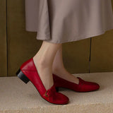 KYLETHOMASW  -  Square Toe Loafers Shoes Woman Soft Leather Retro Sandals Shallow Summer Trend Soft Sole Shoes Comfort Zapatillas De Mujer