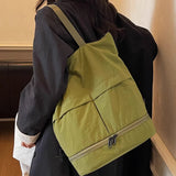 KYLETHOMASW  -  New Women Vintage Simple Backpacks Outdoor Travel Grunge Underarm Bags Y2k Aesthetic Cargo Solid Shoulder Handbags Trendy
