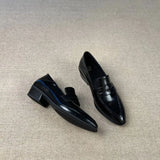 KYLETHOMASW  -  Fashion Women's Shoes Retro Luxury Genuine Leather Loafers for Woman Handmade Britain Casual Shoes Designer Shoes Zapatos Mujer