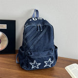 KYLETHOMASW  -  New Star School Bag for Female Japanese Denim Women Backpack High School Teenagers Student Casual Large Capacity Back Pack