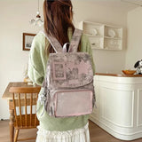 KYLETHOMASW  -  Korean Women Kawaii Ears Backpack Luxury Design Y2k Chic Star Schoolbags for Students Transparent Transparent All Match Ita Bags