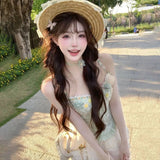 KYLETHOMASW  -  Fairycore Japanese Sweet Slim Skirt Set Women Lace Print Top + Mini Irregular Skirt New Fashion Kawaii Summer Vintage Clothes 20