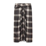 KYLETHOMASW  -  Retro Plaid Mini Skirt Women's New Design Casual Sexy High Waist Pleated Asymmetrical Midi Skirt Street Style Trendy