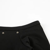 KYLETHOMASW  -  Splicing diagonal collar long sleeved T-shirt with asymmetrical slit design, slimming top for spicy girls