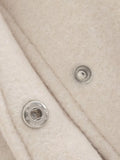 KYLETHOMASW  -  Standing Collar Buttons Women's Jackets Loose Long Sleeve Pockets Coats Solid Color Fold Tops Autumn Casual Outdoors Clothes