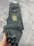 Kylethomasw High Waist Flare Jeans Women Y2k Vintage Loose Embroidery Wide Leg Boot Cut Denim Pants Harajuku Fashion Do Old Bottoms