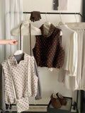 KYLETHOMASW  -  Sweet Winter Korean Sleeveless Flower Print Loose High Strecth All Match Pullover Vests