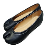 KYLETHOMASW  -  Comfortable Classic Women's Ballet Flat Shoes Tabi Split-Toe Rubber Upgraded Leather Insole Versatile Cute Pig's Hoof Shoes
