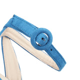 KYLETHOMASW  -  High Heels Sandals Women Summer Shoes Platform Flip Flops Nude Blue Heeled Dance Party Wedding Stripper Shoes Female Big Size