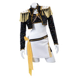 KYLETHOMASW  -  Mira Cosplay Costume Wig Shoes Black Coat Singing Suit Song-Promotion Costume Women Halloween Party Role Playing Outfit