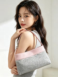 KYLETHOMASW  -  Korean Niche Design Lace Contrasting Lightweight Handbag Casual One Shoulder Underarm Bag for Women Spring Summer New