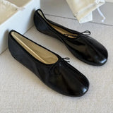 KYLETHOMASW  -  New Retro Women's Shoes Exquisite Soft Leather Casual Shoes for Woman Fashion Ballet Flats Bowknot Shoes Zapatos De Mujer