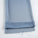 KYLETHOMASW  -  Autumn and winter high waisted elastic solid color casual pants, fashionable commuting sports straight leg sweatshirt