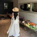 KYLETHOMASW  -  Summer French Vacation Bohemian Chic Dress Women's Lace Tulle Slim Tube Top Dress Backless Sexy Fairy-style Formal Gown Fashion
