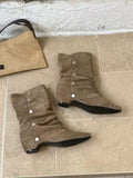 KYLETHOMASW  -  High-end Versatile Retro Chunky Heel Pointed Boots New Slim-enhancing Short Shaft Boots