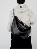 KYLETHOMASW  -  Casual Soft Leather Texture Style Wide Shoulder Strap Tote Bags Fashion Contrast Color Bags Female Large Capacity Crossbody Bag