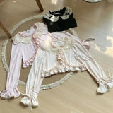 KYLETHOMASW  -  Ruffles Thin Jackets for Women Japanese Style Vintage Lolita Sunscreen Chaquetas Sweet Girls Spring Summer Elegant Veste Femme