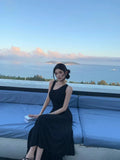 KYLETHOMASW  -  French Sexy Thin Slim Sleeveless Dress Women Summer Holiday Daily Wear Knitted Dresses Elegant Irregular Midi Vestidos A256
