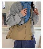 KYLETHOMASW  -  New Solid Simple Zipper Women's Handbags Streetwear Office Lady Shoulder Underarm Bag Y2k Aesthetic Fashion Chic Backpacks