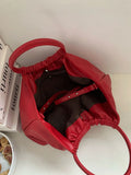 KYLETHOMASW  -  Women Folds Cloud bag PU  Axillary Bag Fashion Female Shoulder Crossbody bags red bride Ruched Hobos ladies totes