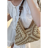 KYLETHOMASW  -  Ethnic Style Grass Woven Bag for Women 2025 New Summer Fashion Large Capacity Tote Beach Bags