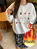 Kylethomasw Snowman Graphic Print Hoodie Christmas Kawaii Oversized Women's Sweatshirts Long Sleeve Cutecore Winter Clothes New