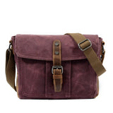 KIylethomasw New Men Retro Messenger Bags Casual Canvas Waterproof Simple Shoulder Bag Cross Section Oil Wax Bag