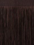 KYLETHOMASW  -  Sexy Solid O-Neck Sleeveless Backless Hollow Out Tassel Maxi Dress Women Summer Bodycon Zipper Long Dress Club Beach