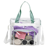 KYLETHOMASW  -  Women Clear Shoulder Bag Waterproof Transparent Tote Handbag Large Capacity Casual Crossbody Bag Summer Fitness Handbag