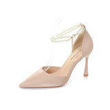 KYLETHOMASW  -  Sharp Pointed High Heels Women New French Style Single Shoe Sandals Women Paired with A Skirt Thin Heeled Pumps Women Shoes