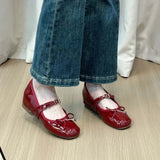 KYLETHOMASW  -  Spring/Summer New Women's Mary Jane Shoes Fashion Bow Shoes Casual Low Heel Dresses Street Style Shoes