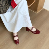 KYLETHOMASW  -  Spring Autumn Women Mary Jane Shoes Fashion Butterfly-knot Footwears Casual Low Heel Dress Street Style Loafers Ladies Footwears