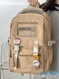 KYLETHOMASW  -  Schoolbag Female College Students Retro Simple Computer Backpack Junior High School Student Large-capacity Travel Backpack Male