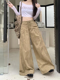 KYLETHOMASW  -  Y2K Aesthetic Wide Leg Jeans Women Korean Streetwear Baggy High Waist Trouser Summer Fashion All Match Chic Straight Denim Pants