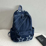 KYLETHOMASW  -  New Star School Bag for Female Japanese Denim Women Backpack High School Teenagers Student Casual Large Capacity Back Pack