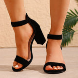 KYLETHOMASW  -  Women Chunky Heels Sandals New Summer French Style Back Empty Female Thick Heel Open Toe Women Shoes M251