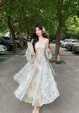 KYLETHOMASW  -  New Design Large Size Women's Dress Set Neck Hanging Strap Dress Meat Hiding Cardigan Unique And Beautiful Casual Wear
