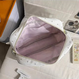 KYLETHOMASW  -  Dot Print Transparent Ita Bag Versatile Crossbady Bolsos Mujer Hand Bags for Woman Square Sac Femme Y2k Bolsas Zipper Bolso