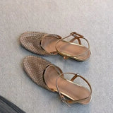 KYLETHOMASW  -  Summer Mesh Rhinestone Women Sandals Height Increase Wedges Heel Shoes Elegant Wedding Party Dress Slingbacks Sandalias Mujer