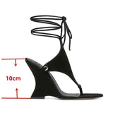 KYLETHOMASW  -  Women's Summer New Coarse High Heels Pinch Toe Fashion Sandals Ankle Strap Sexy Fashion Party Thick Bottom Sandals