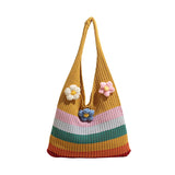 KYLETHOMASW  -  Large Shoulder Bag for Women Summer Wool Knitting Ladies Tote Shopper Bag Korean Fashion Luxury Female Handbags Travel