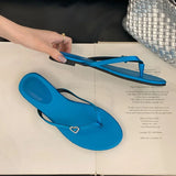KYLETHOMASW  -  Fashion Round Toe Ladies Flats Slippers Shoes New In Summer Beach Female Slides Women Flats Slippers Sandals Shoes Flip flops