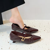 KYLETHOMASW  -  Pointed Toe High Heels Women Mary Jane Shoes Sexy Sandals 2025 Summer New Luxury Dress Shallow Shoes Fashion Pumps Mujer Zapatos