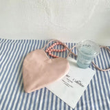 KYLETHOMASW  -  Ins Sweet Cute Pink Heart Crossbody Bag Women Small Capacity Beaded Handle Shoulder Bag Ladies Casual Versatile Everyday Handbag
