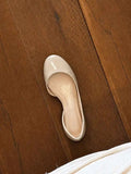 KYLETHOMASW  -  Summer New Small-Batch Simple Round-Toe Shallow Flat Shoes for Women, Fashionable Commuter Elegant Grandma Shoes