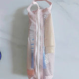 KYLETHOMASW  -  with Handy Handle Mesh Toiletry Bag Breathable Foldable Toiletry Storage Bag Cosmetic Brush Bag Quick Dry Washing Handbag