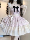 KYLETHOMASW  -  Summer Y2k Woman Dress Lolita Female Lace Vintage Fairy Elegant Sweet Dress Kawaii Mini Dresses Birthday Party Chic Outfits