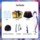 KYLETHOMASW  -  Rumi Mira Zoey Cosplay KPop Cosplay Costume Wig HUNTR/X Uniform Women Suit Dress Halloween Party Role Playing Outfits