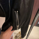 KYLETHOMASW  -  Vintage Cropped Pu Leather Jacket Women Streetwear Black Motorcycle Coat Fall Winter Long Sleeve Zipper Chic Outerwear New